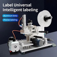 Machine d'étiquetage semi-automatique YL-60 pour surfaces planes, détection par fibre optique, étiquettes autocollantes pour bouteilles et sacs en plastique alimentaires