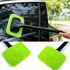 Kit de brosses de nettoyage pour vitres de voiture, outil de lavage de pare-brise, nettoyage intérieur des vitres de voiture avec long manche, accessoires auto - Product Image 3