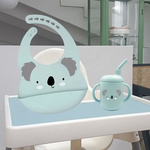 100% BPA Free ถ้วยซิลิโคนสำหรับเด็กทารกพร้อมฝาปราศจากสาร BPA ถ้วยสำหรับฝึกเด็กทารกถ้วยทำจากซิลิโคนพร้อมหลอด - Product Image 2