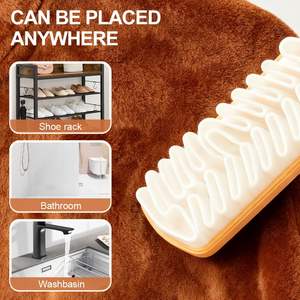 <span class=keywords><strong>Brosse</strong></span> à chaussures en bois et daim avec logo personnalisé, <span class=keywords><strong>brosse</strong></span> de nettoyage en caoutchouc crêpe et silicone pour bottes et baskets, vente en gros d'usine OEM - Product Image 5