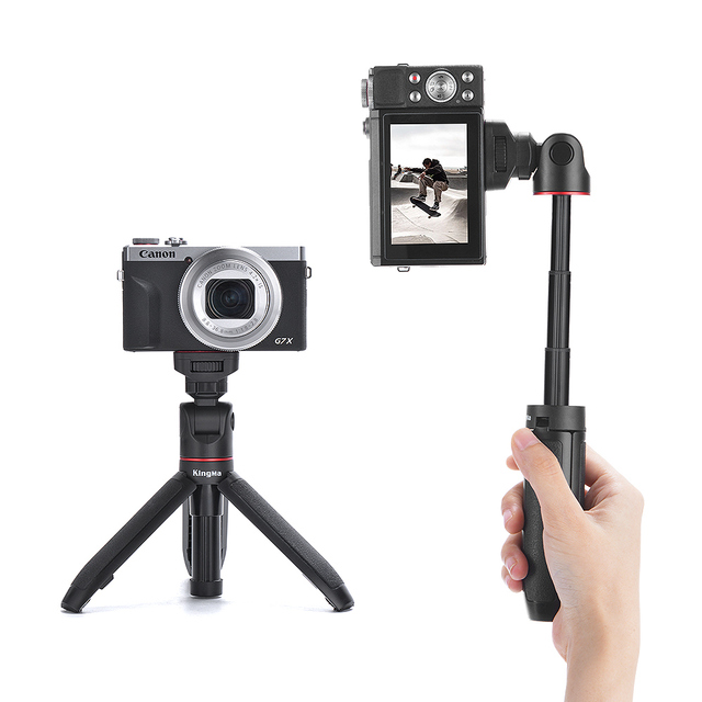 KingMa New Vlog Accessories Vlogging Camera Grip Extension Tripod Grip for Mirrorless Camera Action Camera Smart Phone
