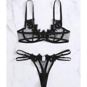 La nueva llegada más tamaño de encaje G-string <span class=keywords><strong>transparente</strong></span> <span class=keywords><strong>sensual</strong></span> conjunto de lencería <span class=keywords><strong>para</strong></span> <span class=keywords><strong>mujer</strong></span> <span class=keywords><strong>ropa</strong></span> <span class=keywords><strong>interior</strong></span> Sexy - Product Image 4