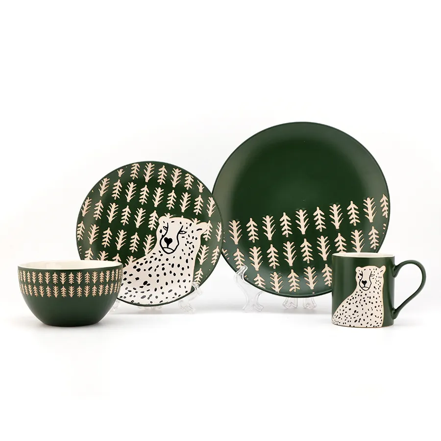 Nordic Plates Bowl Mug Dinner Set Plate Coffee Tableware Western Porcelain Christmas Dinnerware Sets