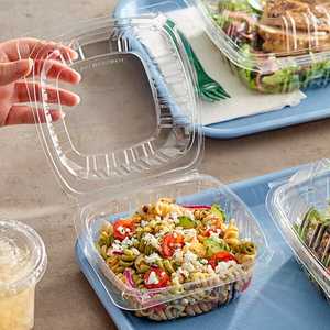 Eco-Friendly Descartável Transparente <span class=keywords><strong>PET</strong></span> Blister Clear Plastic Salad Bowls Tigelas de Recipiente Dobrável com Tampa para Sanduíches - Product Image 1