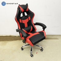 Chaise de bureau ergonomique de direction et de gaming en cuir PU, inclinable, convertible, pivotante à 360°, pour le marché de gros