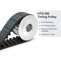 Pulley Timing HTD 5M |   Aluminium / Baja yang Dimesin CNC |   Bore H7 & Keyway Kustom |   Gambar OEM Didukung