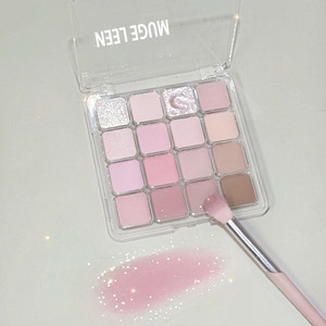 MUGELEEN พาเลทอายแชโดว์ 16 สีสไตล์เกาหลี โทนสีชมพู น้ำตาล ฮันนี่ดิว แมตต์ ชิมเมอร์ <span class=keywords><strong>แต่ง</strong></span><span class=keywords><strong>ตา</strong></span> - Product Image 6