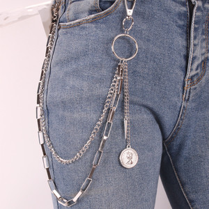 Chaîne de taille géométrique en métal Yueli, en alliage de zinc argenté, unisexe, pour la mode de nuit, chaîne de corps - Product Image 3