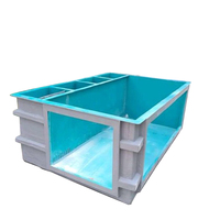 Aquarium de dauphins extra large de 300 gallons, aquarium en fibre de verre résistant à la corrosion de haute résistance pour les expositions de parcs marins