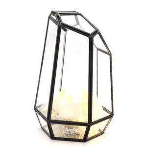 <span class=keywords><strong>Cage</strong></span> à oiseaux en laiton doré et en verre, terrarium, grand lustre de table, socle pour fleurs, pièces centrales en cristal, pour mariage - Product Image 4