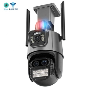 Ba ống kính giám sát an ninh máy ảnh 3*3MP <span class=keywords><strong>bluetooth</strong></span> kết nối ánh sáng & còi báo động Kỹ Thuật Số Zoom máy ảnh không dây - Product Image 1