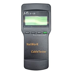 เครื่องทดสอบเครือข่ายแบบพกพา SC 8108 & เครื่องทดสอบสายเคเบิลโทรศัพท์ LAN และจอแสดงผล LCD RJ45เครื่องทดสอบเครือข่าย Cat5e ไร้สาย - Product Image 1