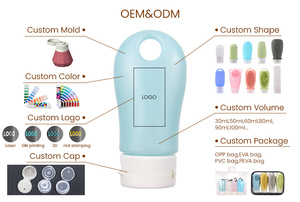 ขวดซิลิโคนแบบพกพาขนาดเล็ก ป้องกันการรั่วซึม เติมได้ ใช้ซ้ำได้ - Product Image 6