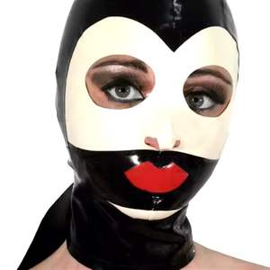 Masque en latex avec <span class=keywords><strong>bandage</strong></span> buccal pour jeux de rôle <span class=keywords><strong>BDSM</strong></span> - Ensemble de bondage - Étanche - Livraison rapide directe d'usine - Product Image 4