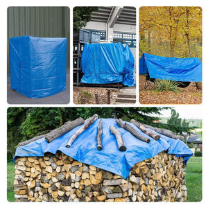 Bâche en PE bleu foncé haute capacité, très résistante, haute durabilité, taille et couleur personnalisées, multi-usages, renforcée, résistante au vent, pour l'extérieur - Product Image 4