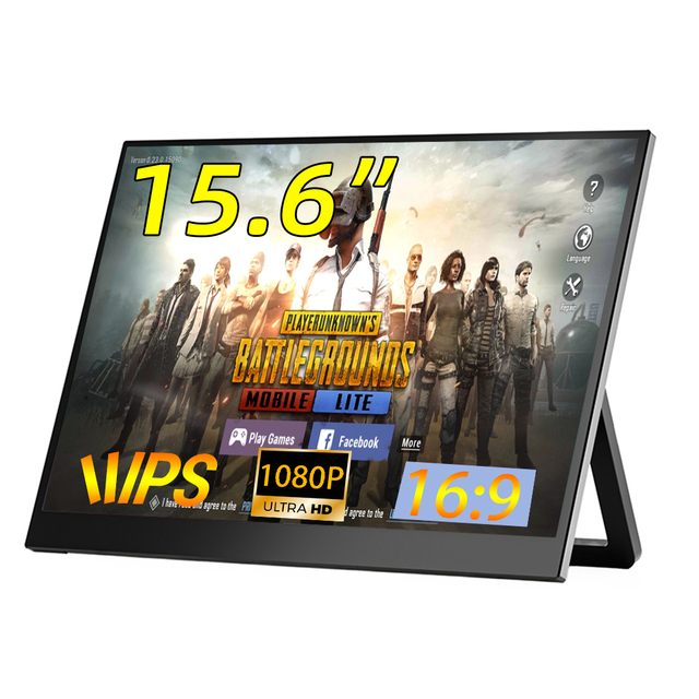 15.6-inch IPS 1080P FHD Gaming USB C Portable Monitor Screen Extender, Suitable for Laptop Full HD Resolution Displays