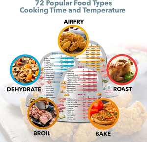 Meilleures ventes : Guide de référence magnétique pour friteuse à air, tableau des temps de cuisson, feuille de triche pour la cuisson et la friture - Product Image 3