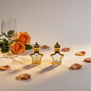 Botella de Perfume de Vidrio de Lujo de 8 ml con Forma de Estrella, Electrochapada en Oro, Diseño Único de Pentágono para Decoración del Hogar y Relleno de Perfume - Product Image 2