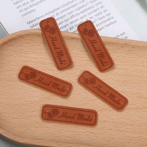 Wholesale Custom Logo Debossed Iron on Pu Tag Jeans Leather <b>Patches</b> Label for Clothing - Product Image 4