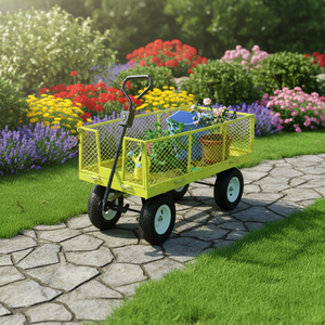 Multi-Purpose 4 Wheel Metal Mesh <strong>Cart</strong> 700KG Load Capacity OEM Customizable for Outdoor Picnics Warehouse Logistics Gardening - Product Image 4