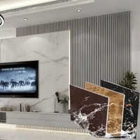 Paneles de Pared de PVC con Patrón de Mármol UV, Impermeables, Resistentes al Fuego, Fáciles de Instalar, para Renovación de Hoteles, Villas y Espacios Comerciales