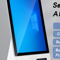 Terminal Punto de Venta con Pantalla Táctil de 15.6 Pulgadas, Impresora, Menú Digital, Kiosco de Pago para Supermercado