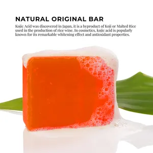 Barato Atacado Whitening Natural Cleansing Soap Bar Pure Kojic Acid Skin Brightening Soap Para Brilhante