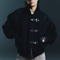 Veste bomber à épaules tombantes de haute qualité avec logo personnalisé du fabricant, cool, style pompier, boucle à fermoir, flocage