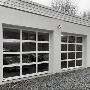 Customized Solution Modern Electric Automatic Aluminum Alloy Black Tempered Glass Overhead Garage Fire Prevention for Entry - Product Image 2