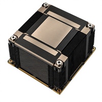 Module de refroidissement CPU à eau, dissipateur thermique à ailettes en laiton noir pour overclocking d'ordinateur
