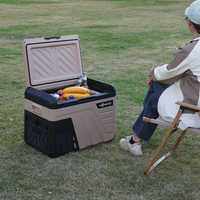 SOG35 Réfrigérateur Glacière à Zone Unique, Double Usage CA CC, Réfrigérateur à Compresseur Électrique 12V Portable pour Camping-Car