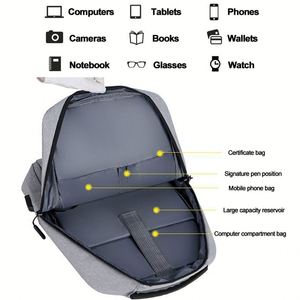 New Custom Big Capacity Computer Bag Laptop <b>Backpack</b> With USB Charging Business <b>Backpack</b> Custom Logo Laptop Bag for <b>Daily</b> Use - Product Image 5