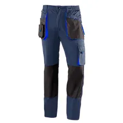 Pantaloni da Lavoro - 981 XS Top Range - Colore: Nero / Blu Navy - Vita elasticizzata. Chiusura con zip e bottoni. - Product Image 2
