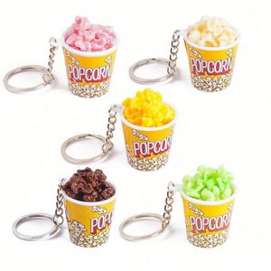 Llaveros de PVC hechos a mano al por mayor con impresión digital, colores personalizados, diseño de palomitas de maíz 3D, tendencia de moda, juguetes, decoración para fiestas - Product Image 1