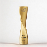 Nouveaux Trophées Créatifs Irréguliers en Résine Or, Argent, Bronze 2026 – Trophée Commémoratif Doré pour Employé Exceptionnel