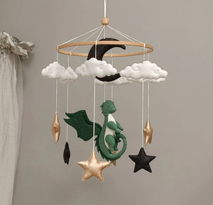 Móvil de bebé dragón para cuna Nuevo regalo de bebé Decoración de guardería - Product Image 3