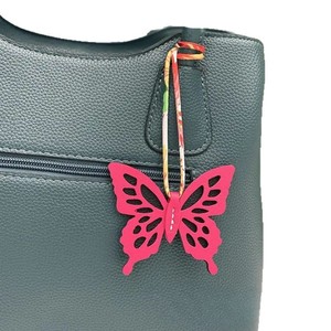 YY Stock Hollow Out <span class=keywords><strong>Butterfly</strong></span> Keychain Cute Car Hanging Pendant PU Leather <span class=keywords><strong>Butterfly</strong></span> Bag Charm para regalos - Product Image 3