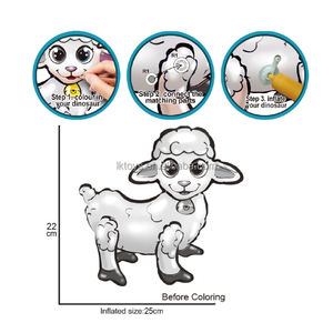 幸運なおもちゃペイント描画おもちゃDIYカラフル手描画インフレータブルかわいいデザイン空気シリンダー付き羊 - Product Image 4