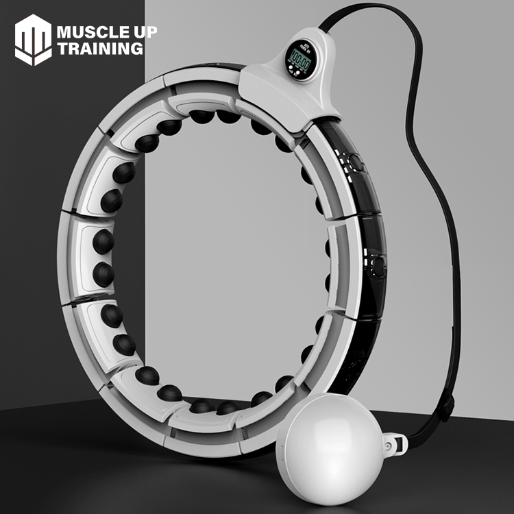 Hot Sale Auto-Spinning Hoop Detachable Ring Smart Counting Hula Circle Hoop with Exercise Ball