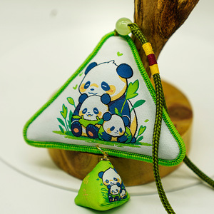 Dragon Boat Festival Cultural Creative Gift Set Portable Embroidered Omamori Blessing Sachet Portable Zongzi Cartoon Car Plastic