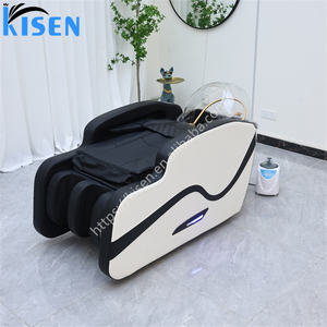 Station de soin du cuir chevelu intégrée et brillante, avec circuit d'eau circulante, bande lumineuse d'ambiance, tapis de massage multi-rouleaux, générateur de vapeur en option - Product Image 1