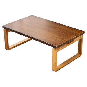 Table basse japonaise en bambou et bois massif pour salon ou balcon - Product Image 5