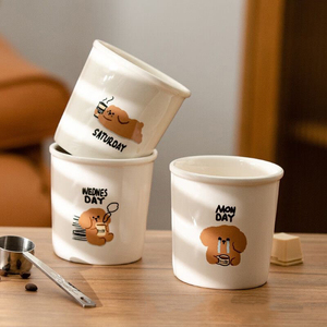 Custom 12oz Ceramic Mug Without Handle Minimalist Paper <b>Cup</b> Design Latte <b>Cup</b> <b>Reusable</b> Coffee <b>Cup</b> with Logo - Product Image 6