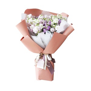 Matte Gradient Không Thấm Nước Hàn Quốc Phong Cách Bó Hoa Giấy Gói Ribbon <span class=keywords><strong>Set</strong></span> Lớp Phủ UV In Cho Hoa Hồng Hoa Tulip Bó Hoa Sinh Nhật - Product Image 1