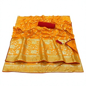 Vêtements Inde Pakistan 2022, sari brodé à la main avec des motifs floraux, manches bouffantes, col en V, haute qualité, prix de gros, tenue de soirée - Product Image 3