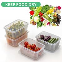 12pcs 1800ml Kotak Makan Plastik Transparan Anti Bocor Ramah Lingkungan Aman untuk Mesin Cuci Piring Multifungsi Kedap Udara Ringan untuk Kulkas