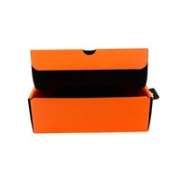 Caja de cartón corrugado gris con relieve de color para cosméticos, plegable, a prueba de niños, para cápsulas, pequeña, negra, para embalaje.