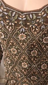 . Diseñador de elegante. Pesada. Tiempo. Kurta con Plaazo-vestido con hermosos trabajos para fiesta boda/= 2021. - Product Image 3