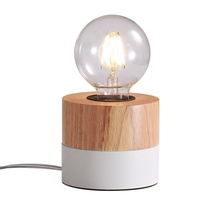 Lampe de table led noire 4W de forme ronde au design moderne et simple