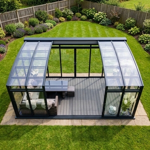<span class=keywords><strong>Kit</strong></span> de véranda rétractable en aluminium <span class=keywords><strong>sur</strong></span> <span class=keywords><strong>mesure</strong></span> avec cloison coulissante en verre pour piscine, solarium et maison en verre pour patio - Product Image 2